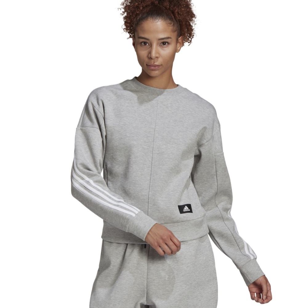 Adidas Grey Crew Sweatshirt with Pocket